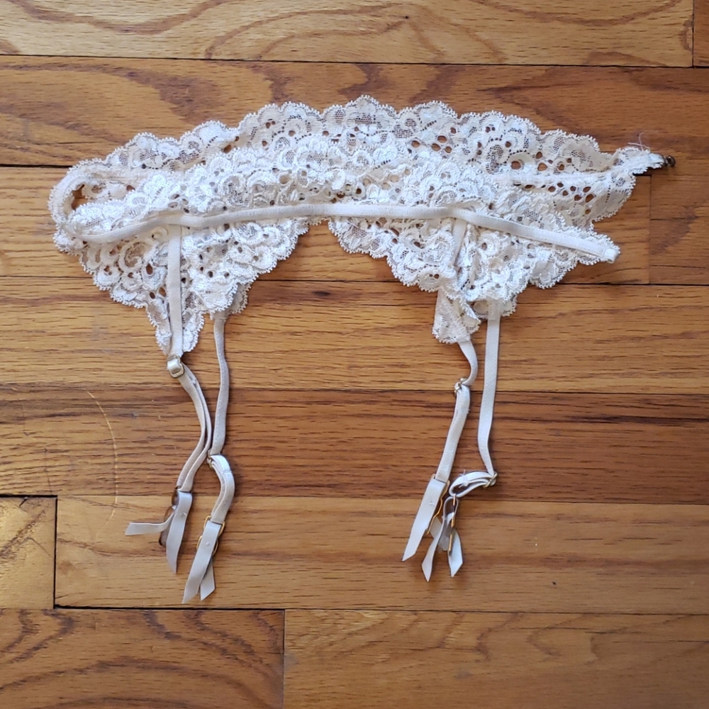 Nude garter belt